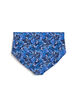 Hoch taillierte Bikinihosen mit Muster, Blau, Packshot image number 1