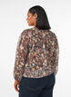 Bluse mit Blumenmuster und Ballon&auml;rmeln, Braun, Model image number 2