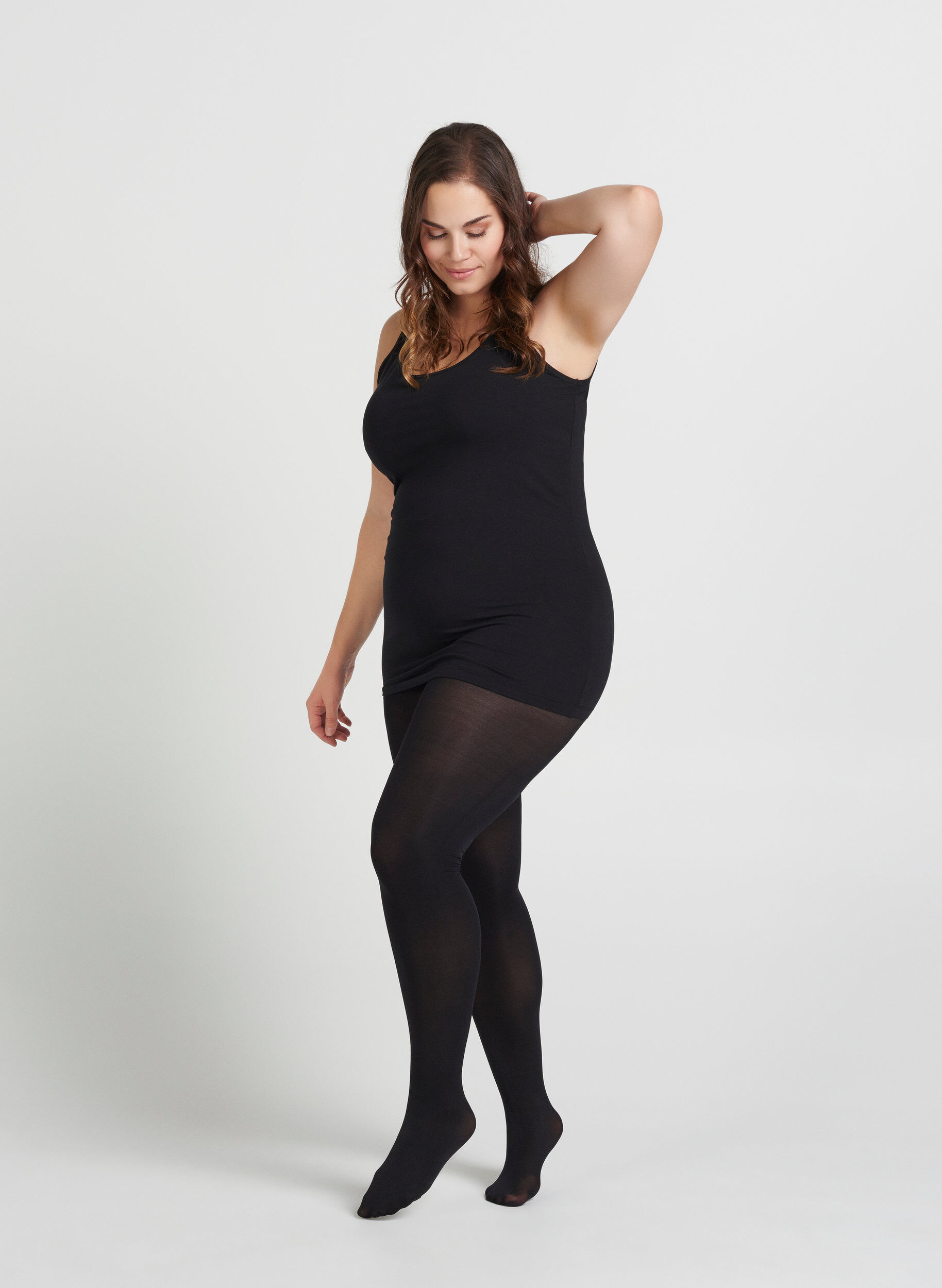 ZizziStrumpfhose 100 Denier, Schwarz, Model image number 2