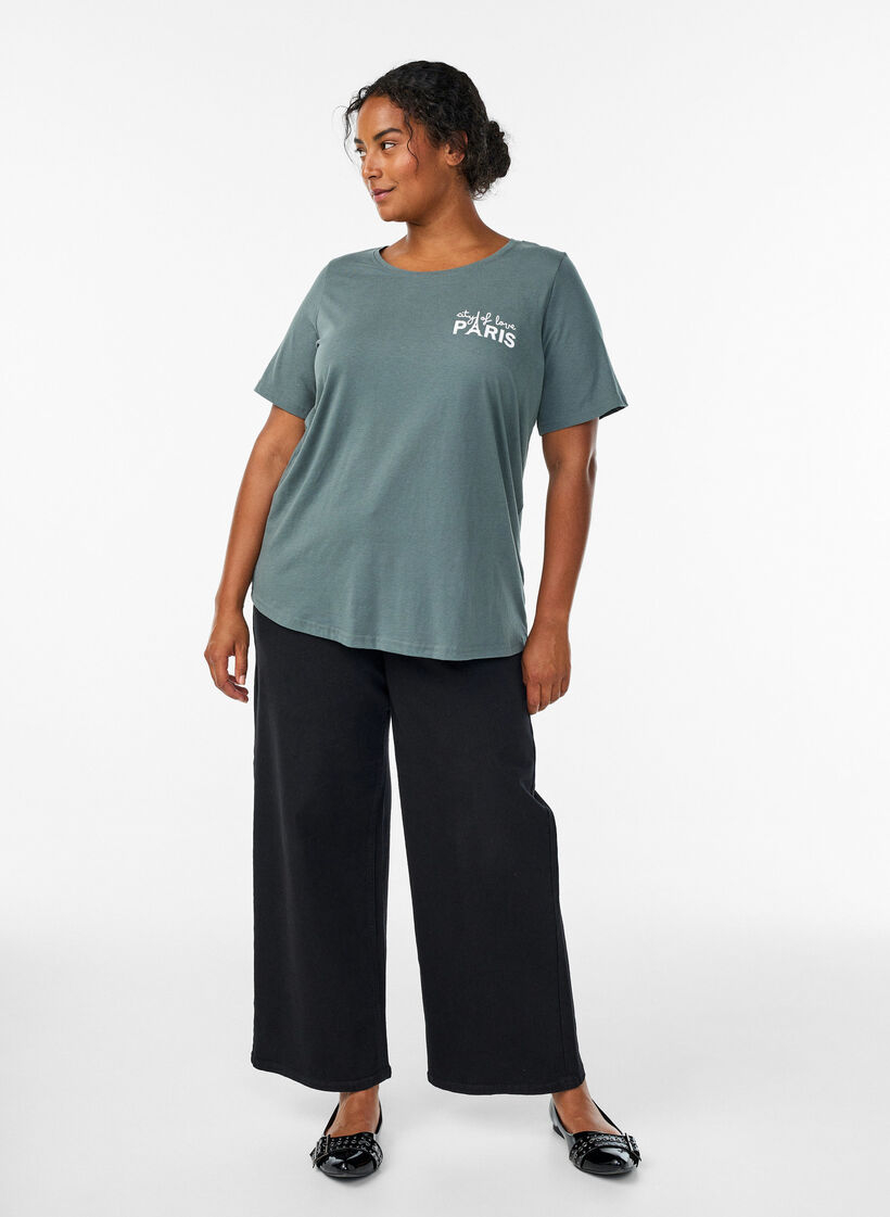 FLASH - T-Shirt mit Print, Grün, Model image number 1