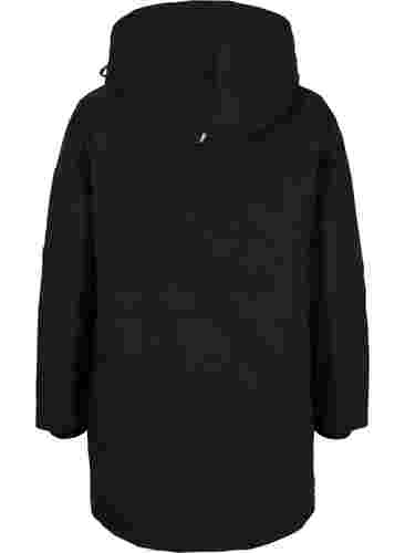 Winterjacke mit abnehmbarer Kapuze und Taschen, Black, Packshot image number 1