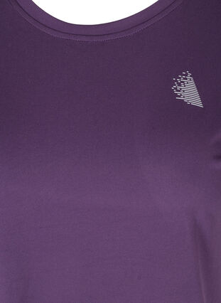 Einfarbiges Trainings-T-Shirt, Blackberry Cordial, Packshot image number 2