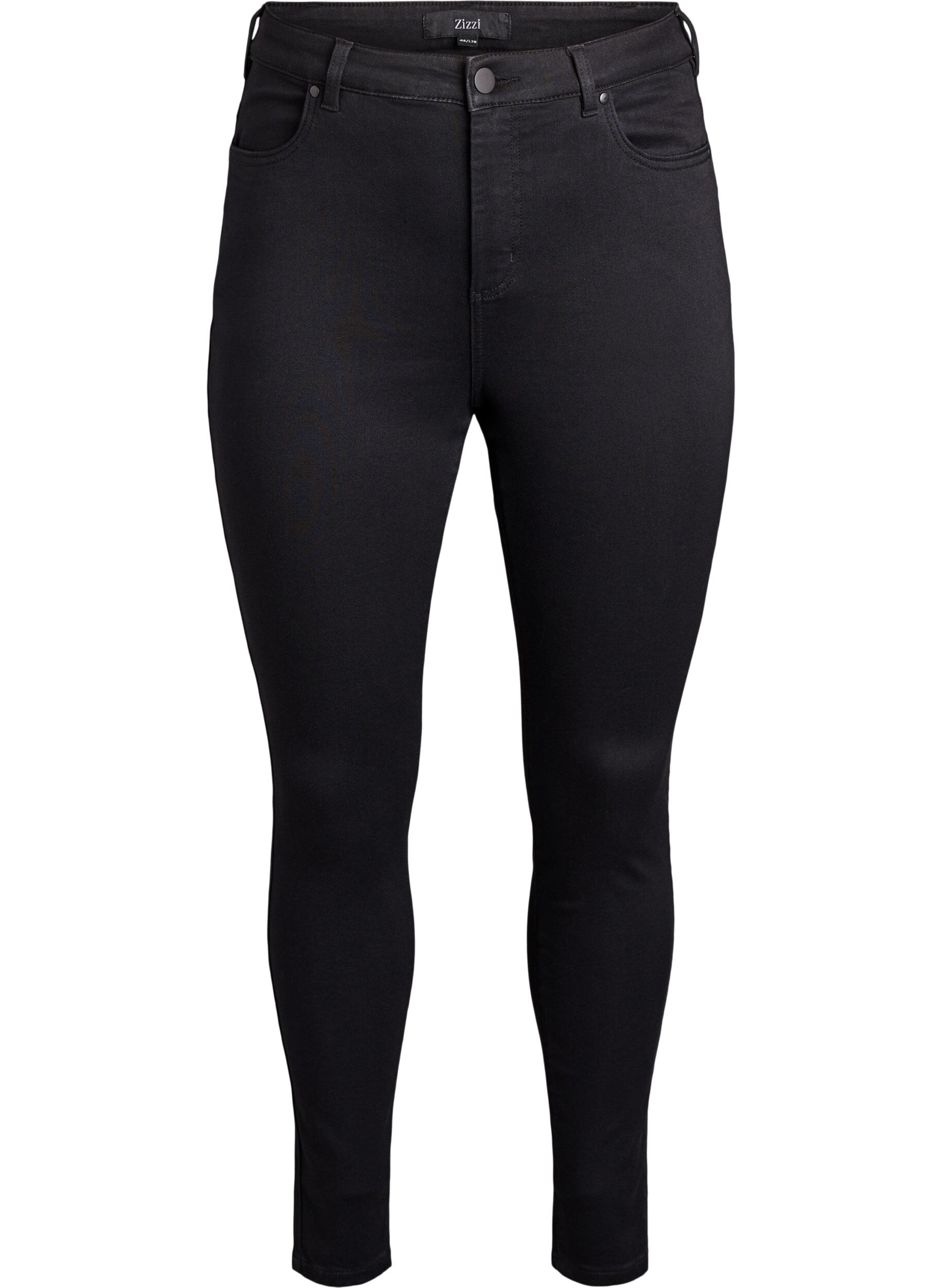 Zizzi Hoch taillierte super Slim Amy Jeans, Schwarz, Packshot image number 0