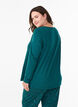 Nachtshirt aus Baumwolle mit Print auf der Vorderseite, T&uuml;rkis, Model image number 2