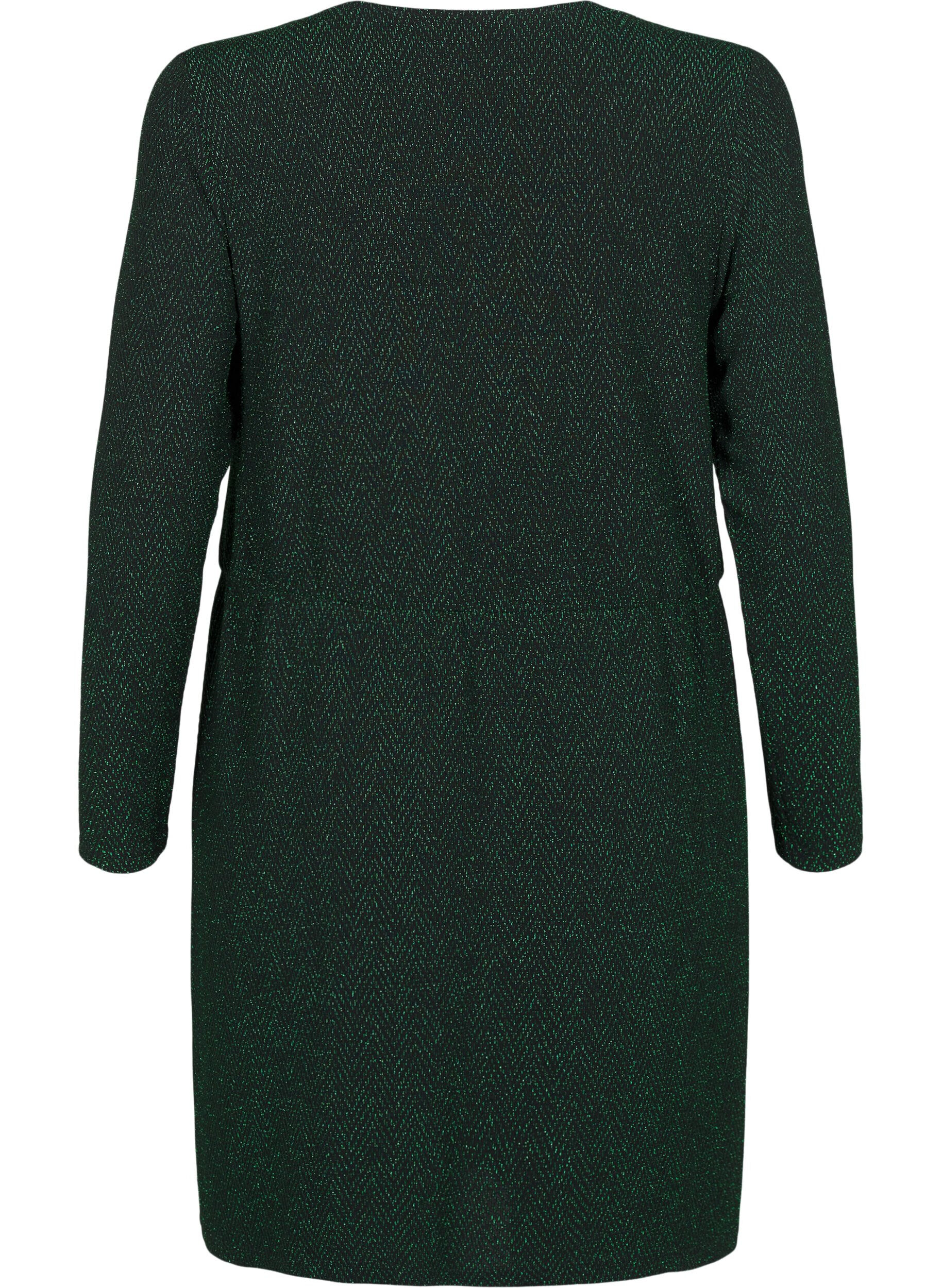 Zizzi Glitzerkleid mit Zickzackmuster, Scarab ZigZagShimmer, Packshot image number 1