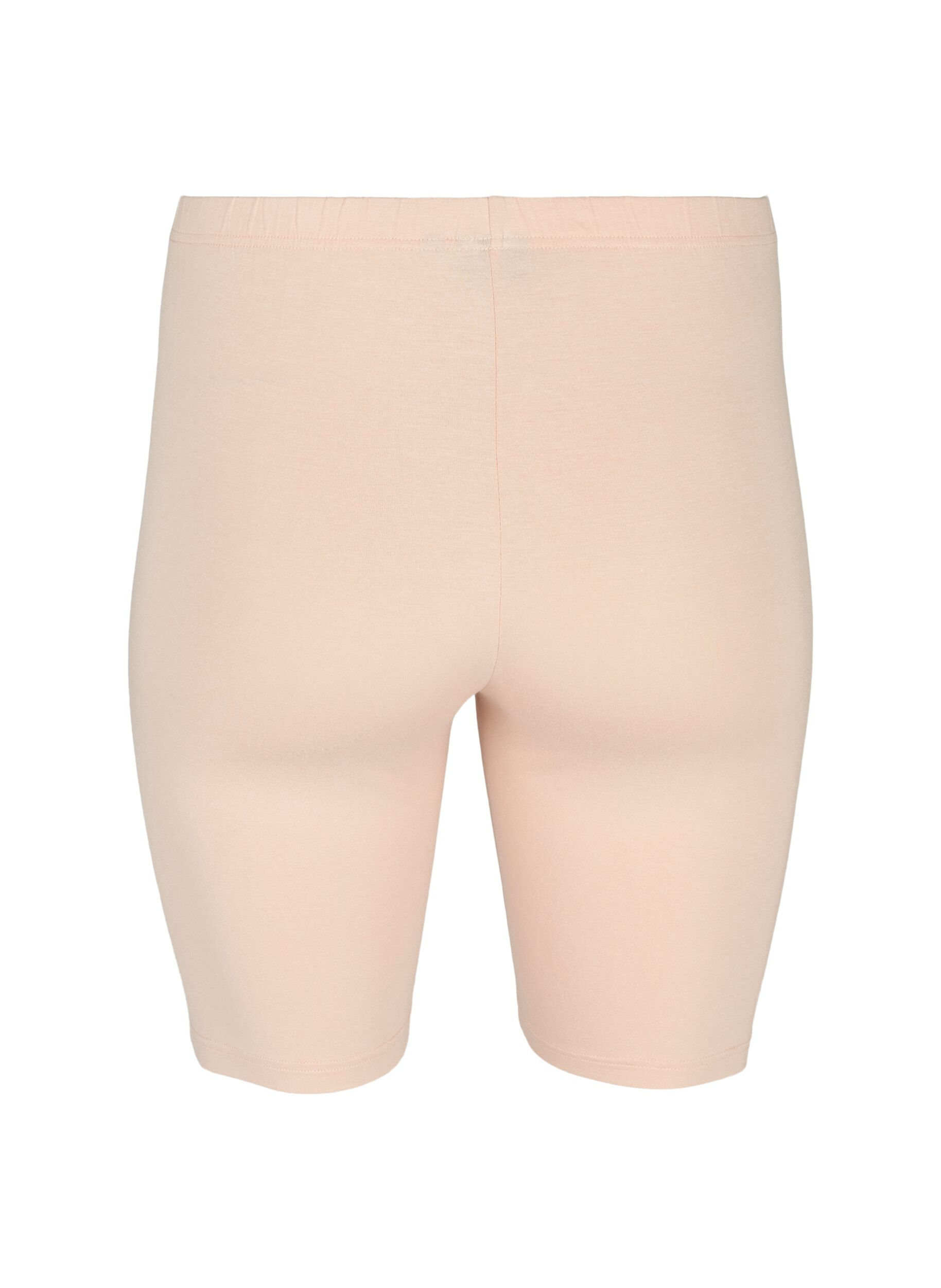 Zizzi Einfarbige Basic Radlershorts, Beige, Packshot image number 1