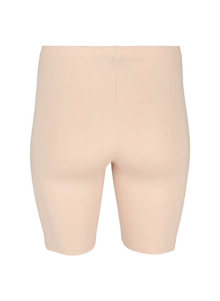 Einfarbige Basic Radlershorts, Beige, Packshot image number 1