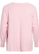Bluse aus Feinstrick mit V-Ausschnitt und Detail auf der Vorderseite, Pink, Packshot image number 1