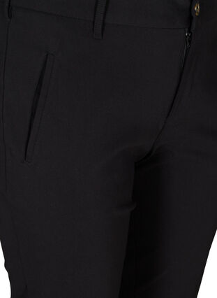 Klassische Cropped Hose aus Viskose, Black, Packshot image number 2