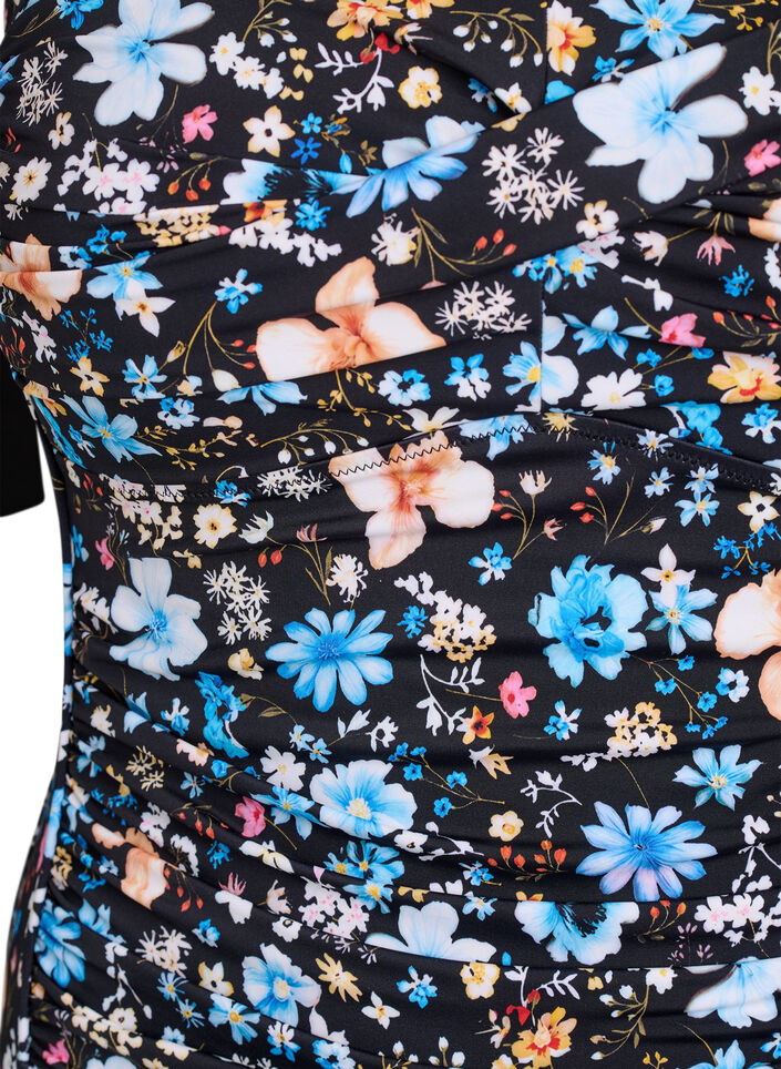 Wattierter Badeanzug mit Print, Blau, Packshot image number 2