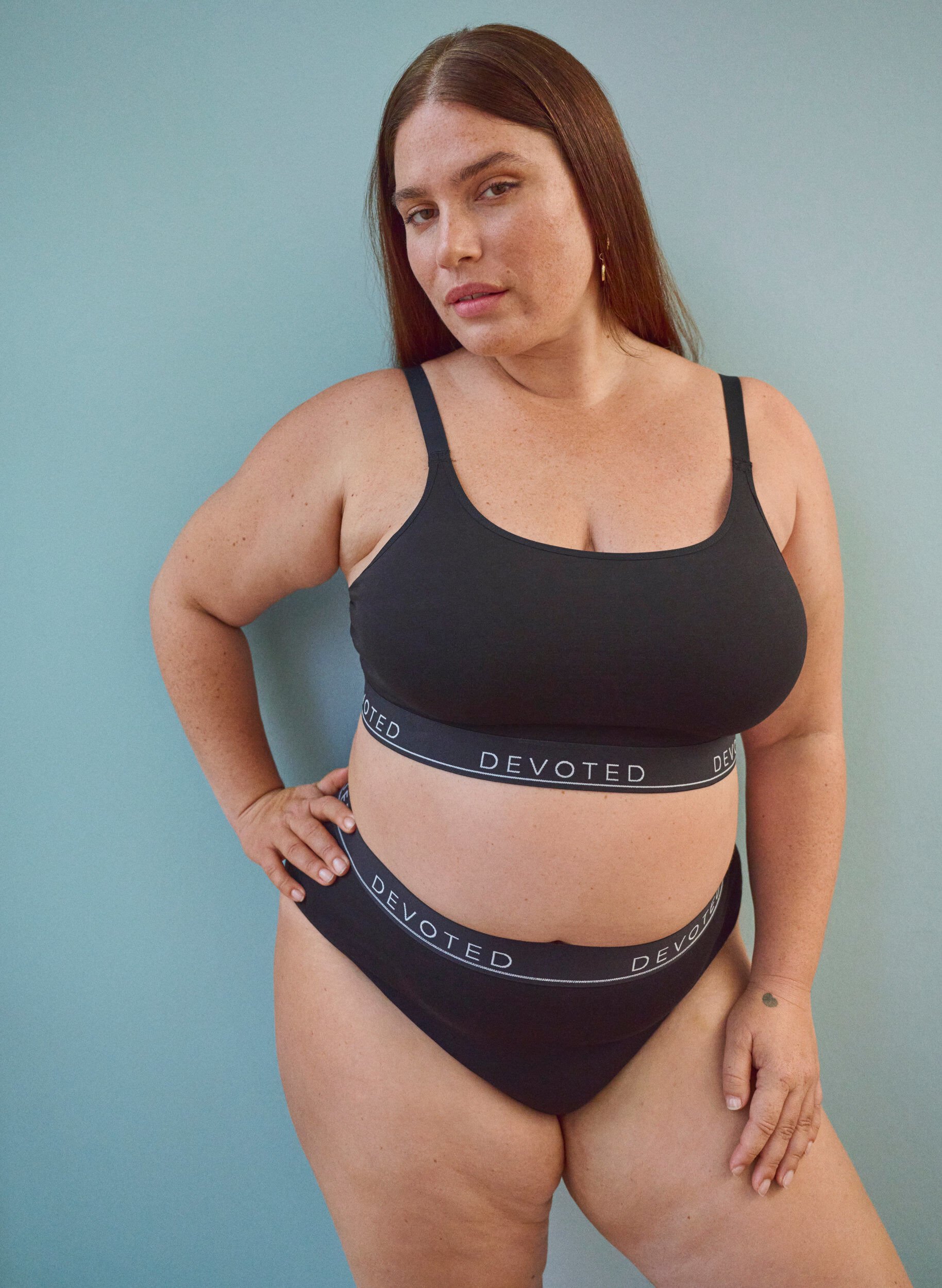 Zizzi Baumwoll-G-String mit regul&auml;rer Taille, Schwarz, Image image number 0