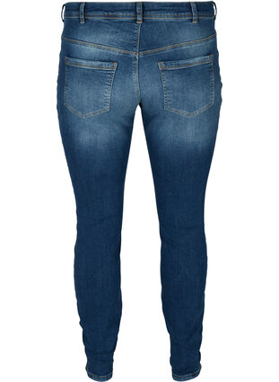 Extra Slim Fit Sanna Jeans mit regulärer Taille, Dark blue denim, Packshot image number 1