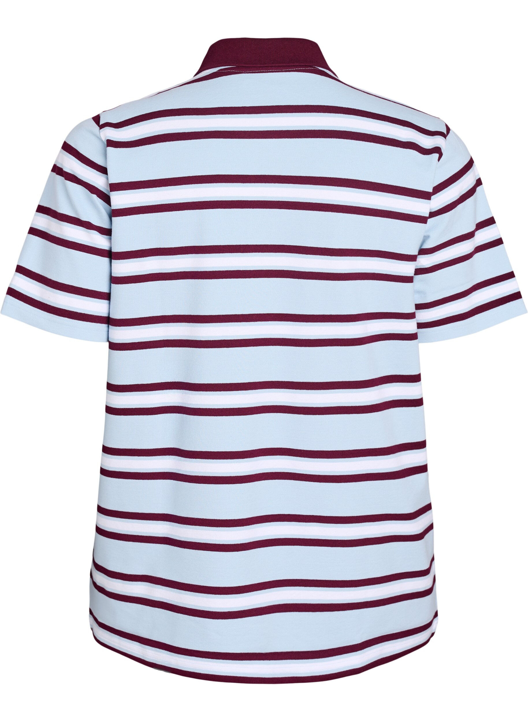 Zizzi Poloshirt mit kurzen &Auml;rmeln, Blau, Packshot image number 1