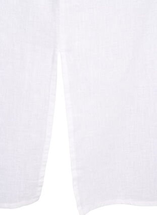 Langes Hemd aus Baumwollmischung mit Leinen, Bright White, Packshot image number 3