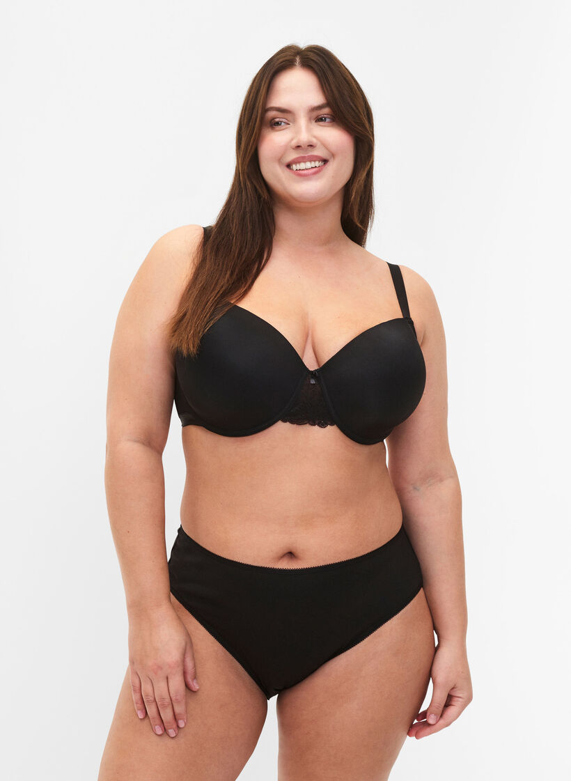 5-pack Bauwollunterhose mit normaler Taille, Schwarz, Model image number 0