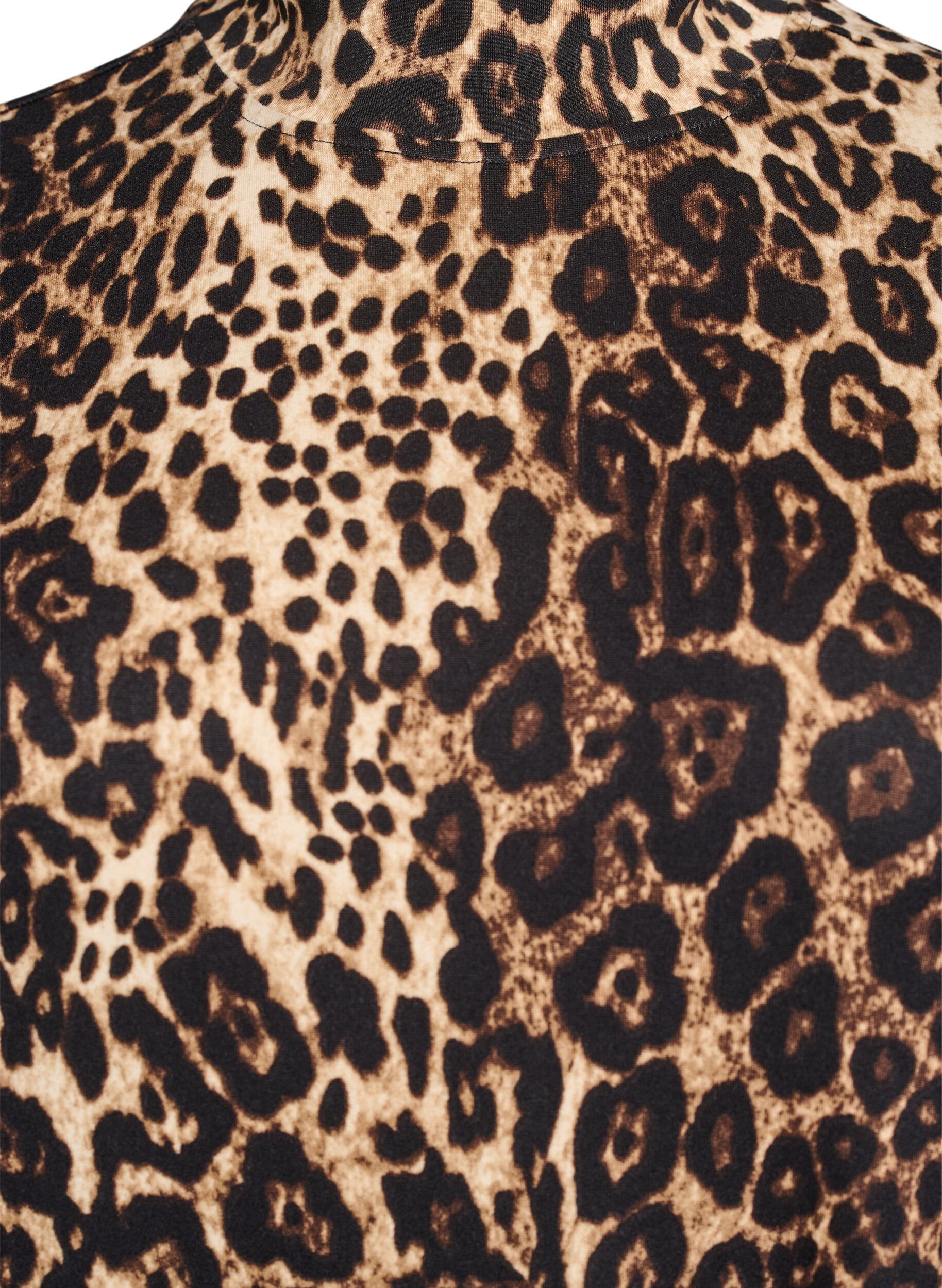 Zizzi FLASH &ndash; Lang&auml;rmeliges Kleid mit Rollkragen, Schwarz, Packshot image number 2