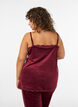 Top aus Velours mit Spitzen, Rot, Model image number 2