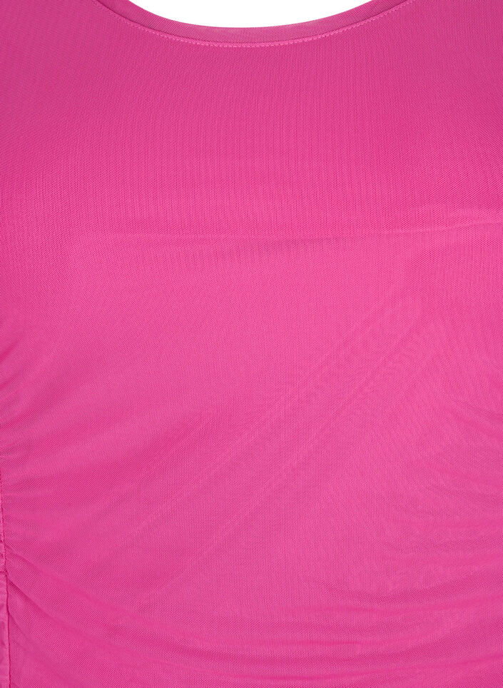 Eng anliegendes Kleid mit Drapierungen, Fuchsia Red, Packshot image number 2