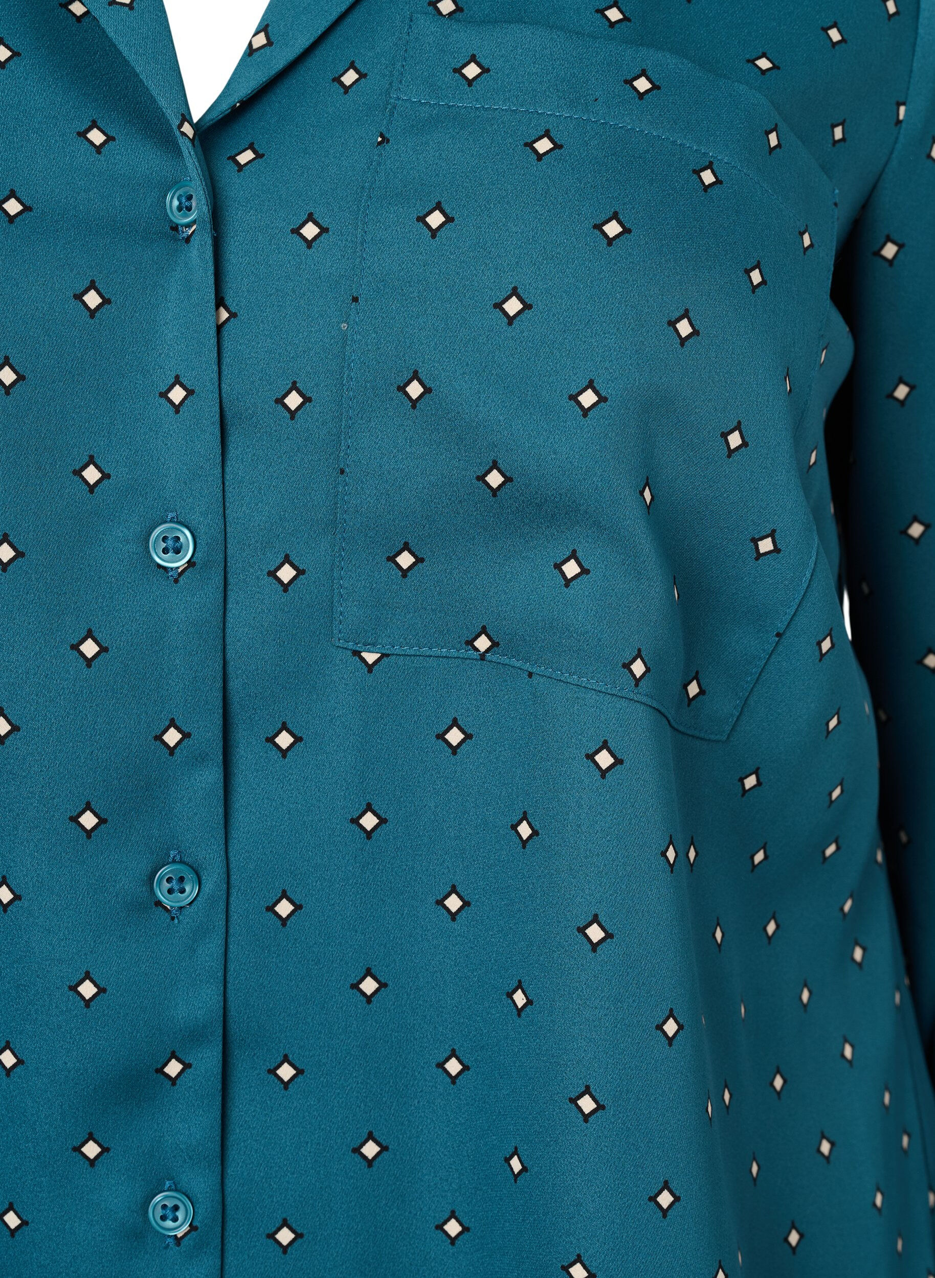 Zizzi Bedrucktes Nachthemd, Gr&uuml;n, Packshot image number 2