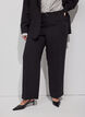 Weite Anzughose mit hoher Taille, Schwarz, Model image number 2