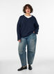 Pullover mit V-Ausschnitt, Blau, Model image number 1