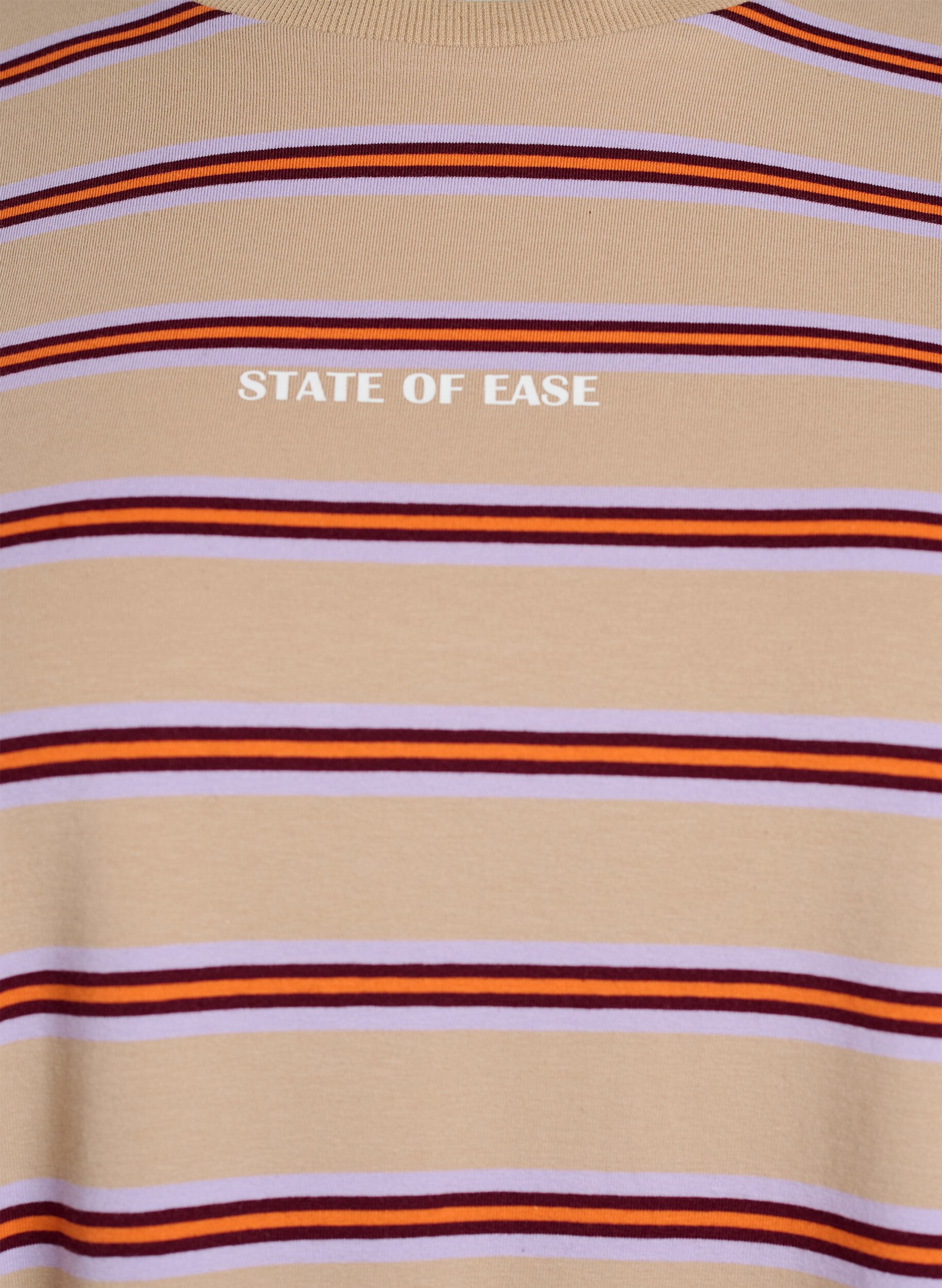 ZizziOversize-T-Shirt mit Streifen und 1/2-&Auml;rmeln, Beige, Packshot image number 2