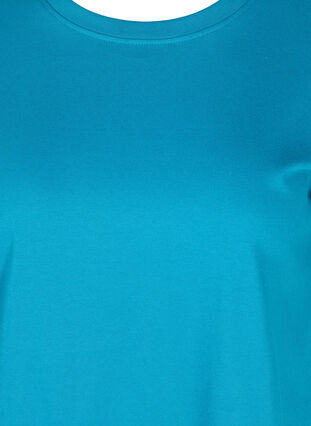 Langes kurzarm T-Shirt aus Baumwolle, Fjord Blue, Packshot image number 2