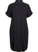 Langes Hemdkleid mit kurzen &Auml;rmeln, Schwarz, Packshot image number 0