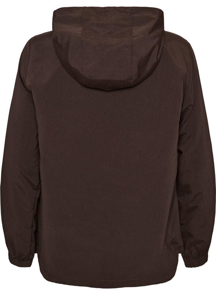 Leichte Jacke mit Kapuze und Rei&szlig;verschluss, Braun, Packshot image number 1