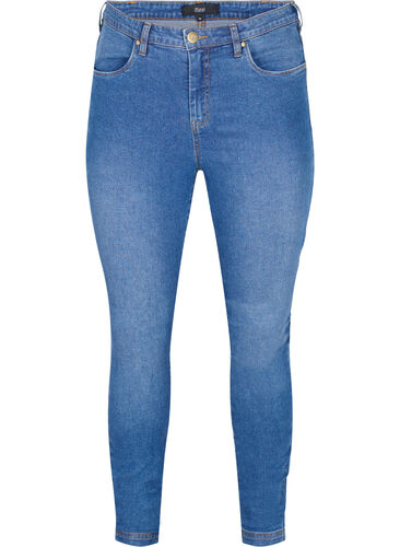 Hochtaillierte Bea-Jeans mit Super Slim Fit, Light blue, Packshot image number 0