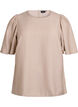 Bluse mit kurzen, weiten Ärmeln, Beige, Packshot image number 0