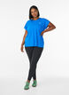 Einfarbiges Trainings-T-Shirt, Blau, Model image number 1