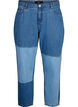Mille Mom-Fit-Jeans im Color-Blocking-Design mit hoher Taille, Light Blue Denim, Packshot image number 0