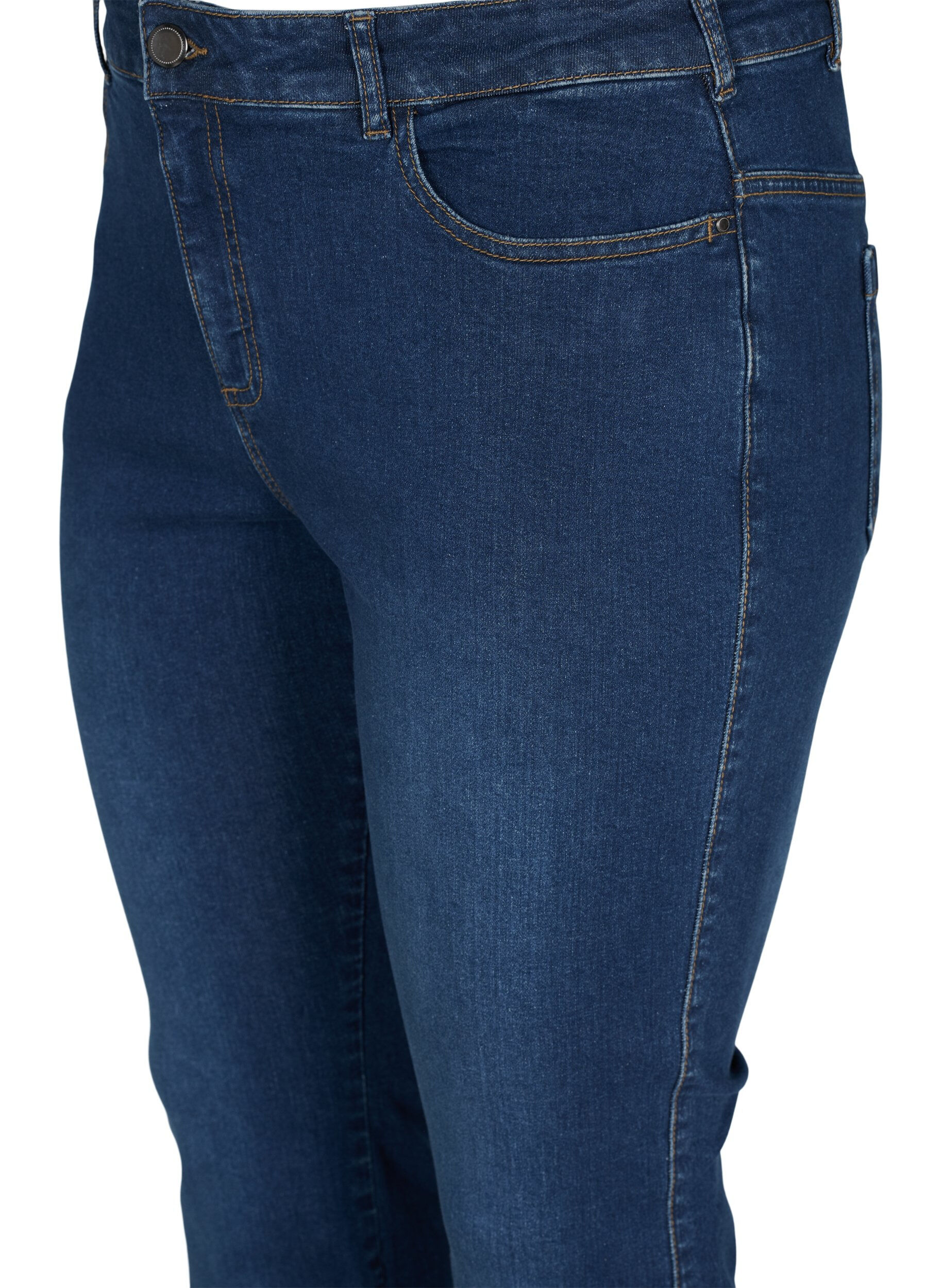 Zizzi Hochtaillierte Ellen Bootcut Jeans, Dark blue, Packshot image number 2