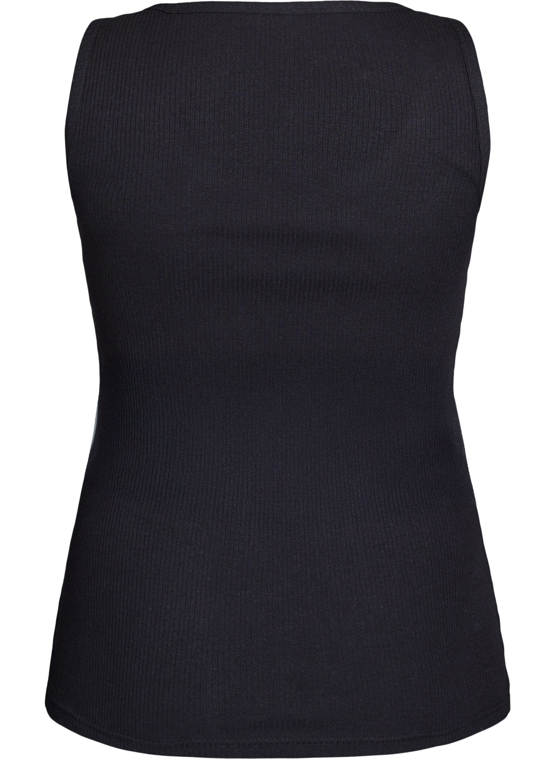 Zizzi Tanktop mit Nieten, Black, Packshot image number 1