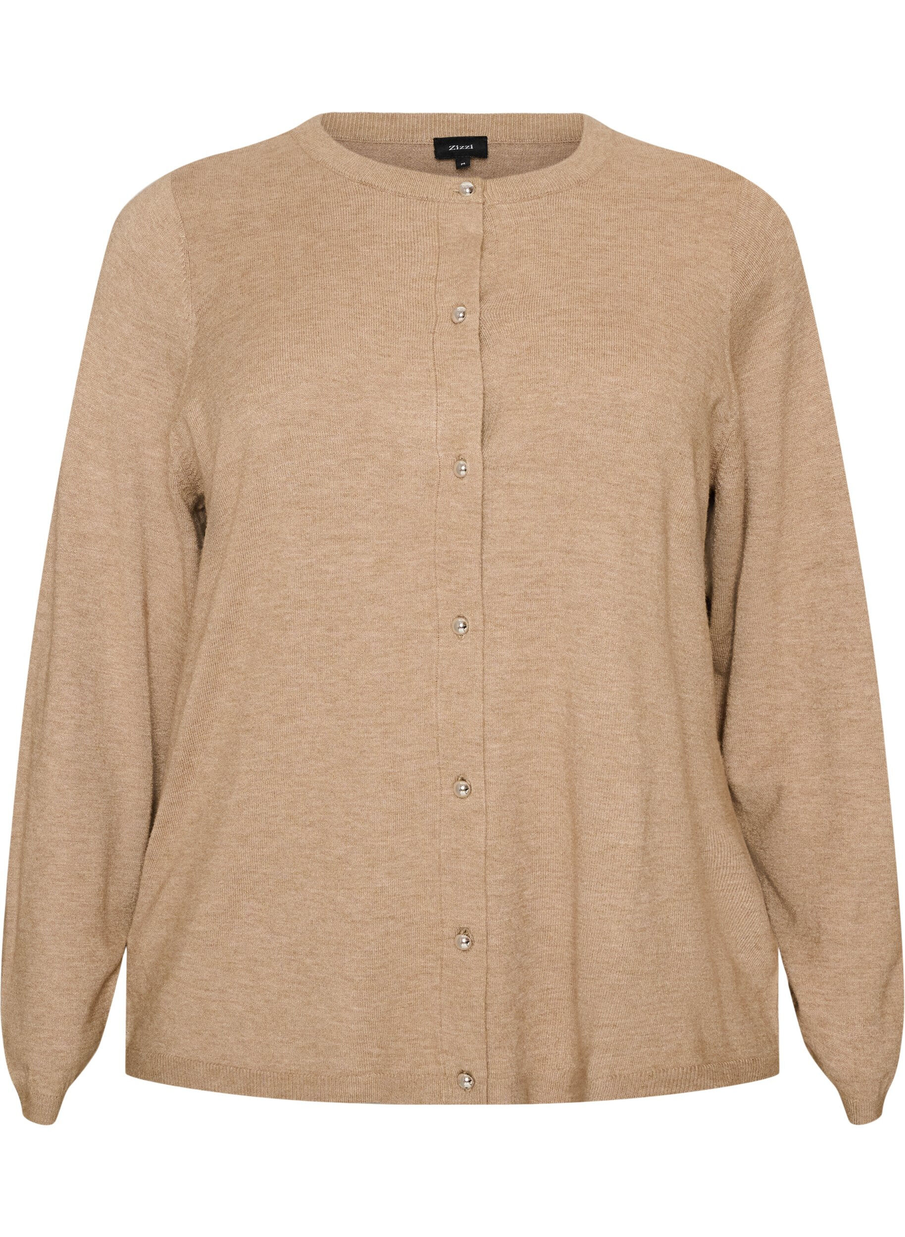 ZizziCardigan mit runden Kn&ouml;pfen, Beige, Packshot image number 0