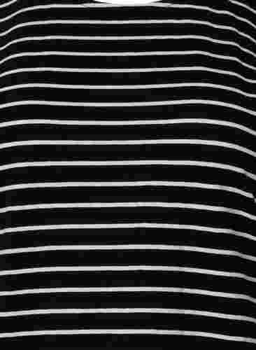 T-Shirt aus Baumwolle mit Streifen, Black W. Stripe, Packshot image number 2