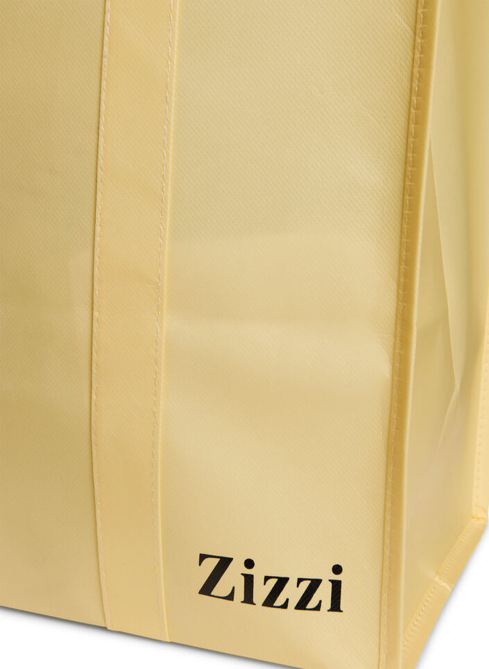 Einkaufstasche mit Rei&szlig;verschluss, Gelb, Packshot image number 2