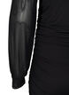 Midikleid aus Mesh mit Drapierungen, Black, Packshot image number 2