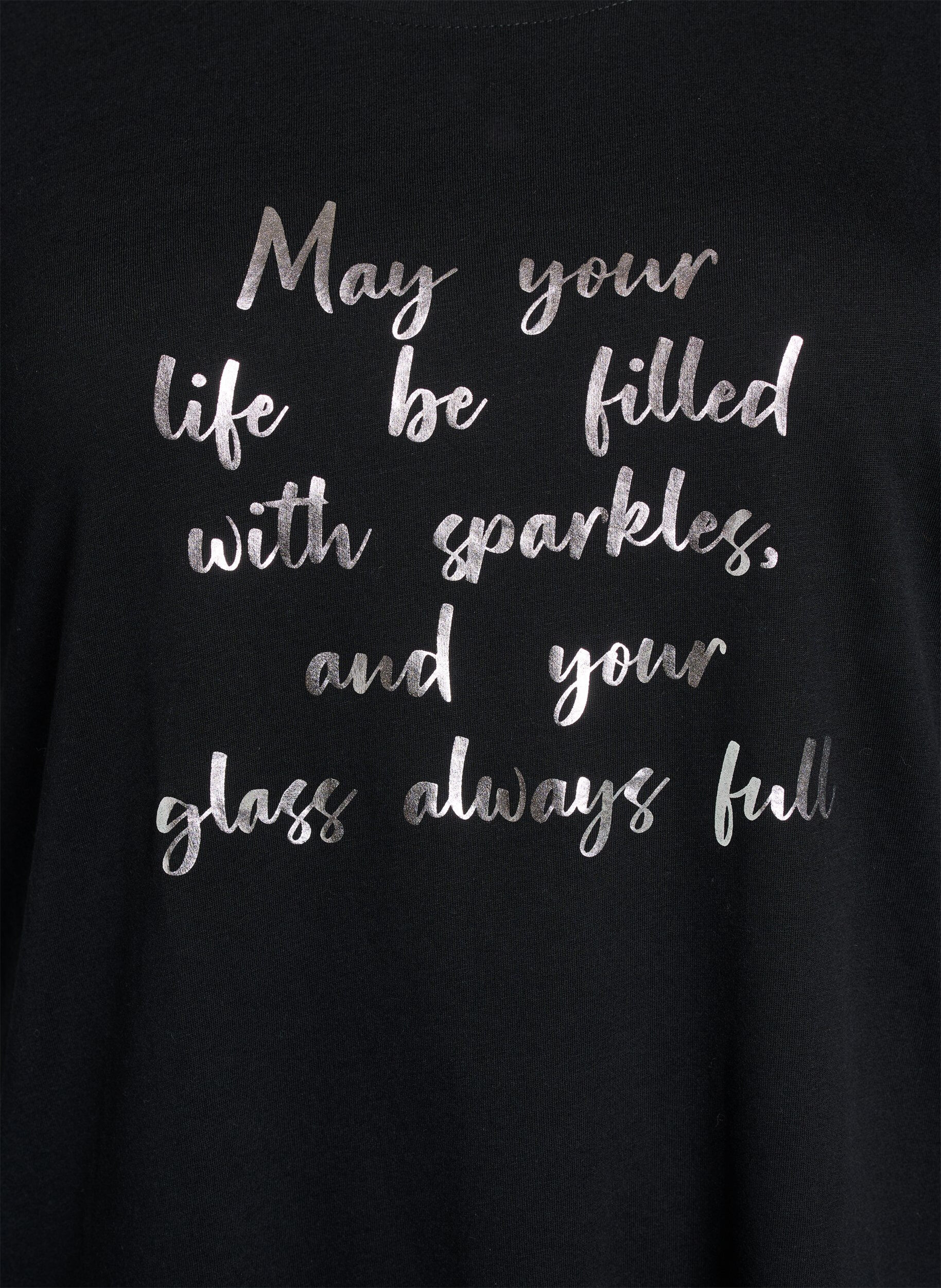 Zizzi FLASH - T-Shirt mit Print, Schwarz, Packshot image number 2