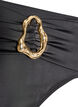 Hoch taillierter Tai-Bikini-Slip mit Golddetail, Schwarz, Packshot image number 2