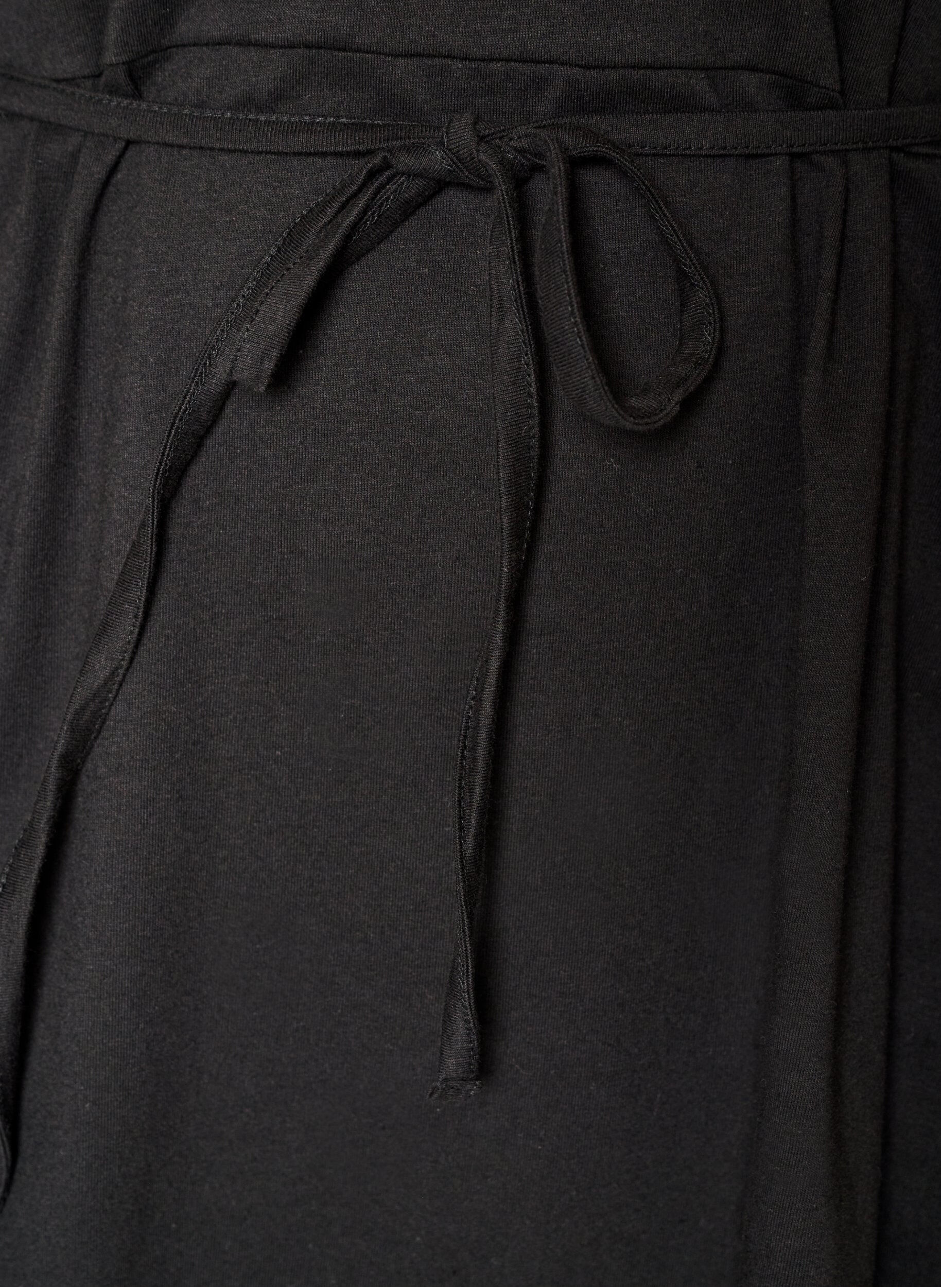 ZizziBaumwollkleid mit Broderie-Anglaise-&Auml;rmeln und Bindeg&uuml;rtel, Gr&uuml;n, Packshot image number 3