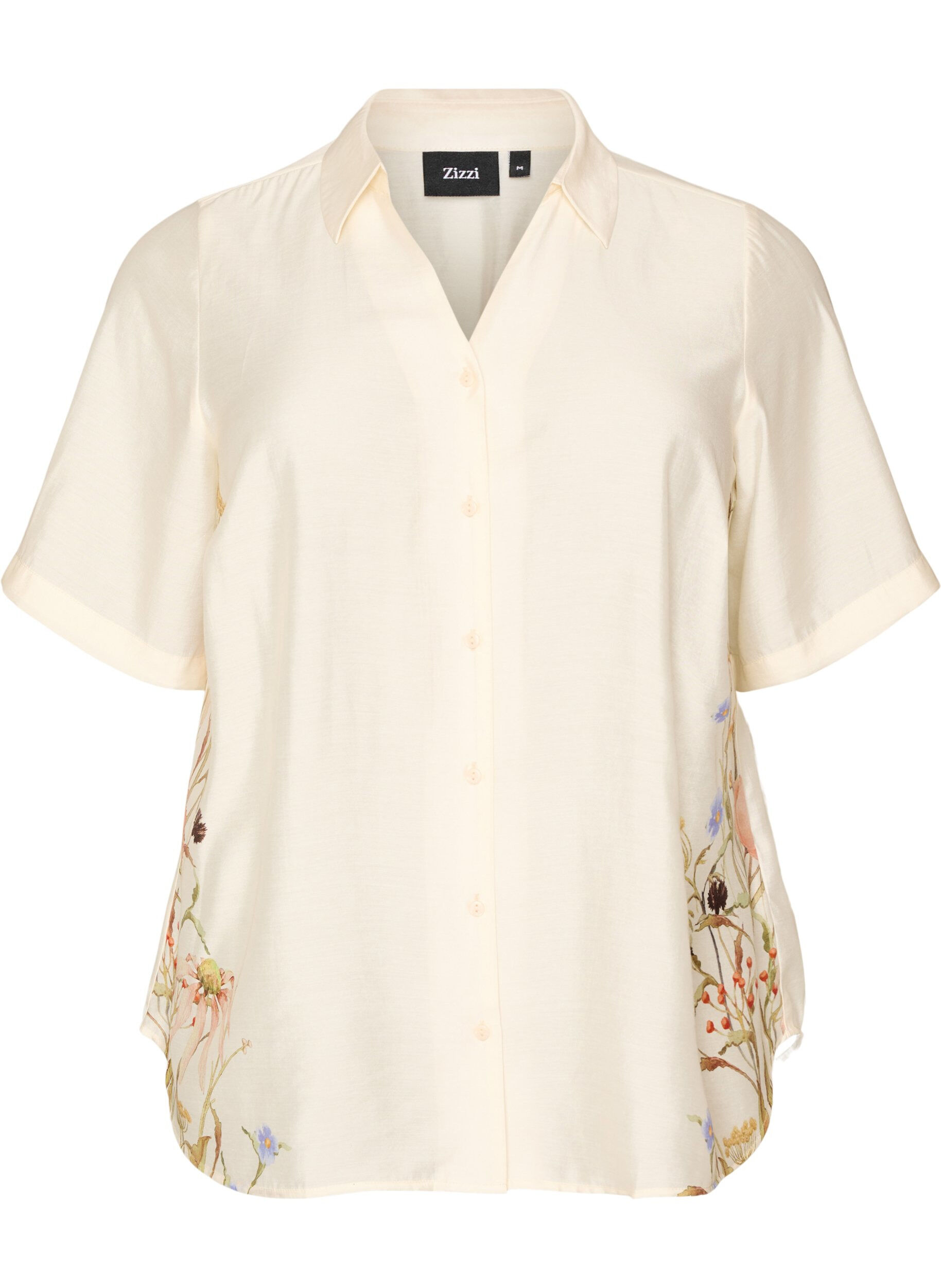 Bluse mit ellbogenlangen &Auml;rmeln und gebl&uuml;mten Details