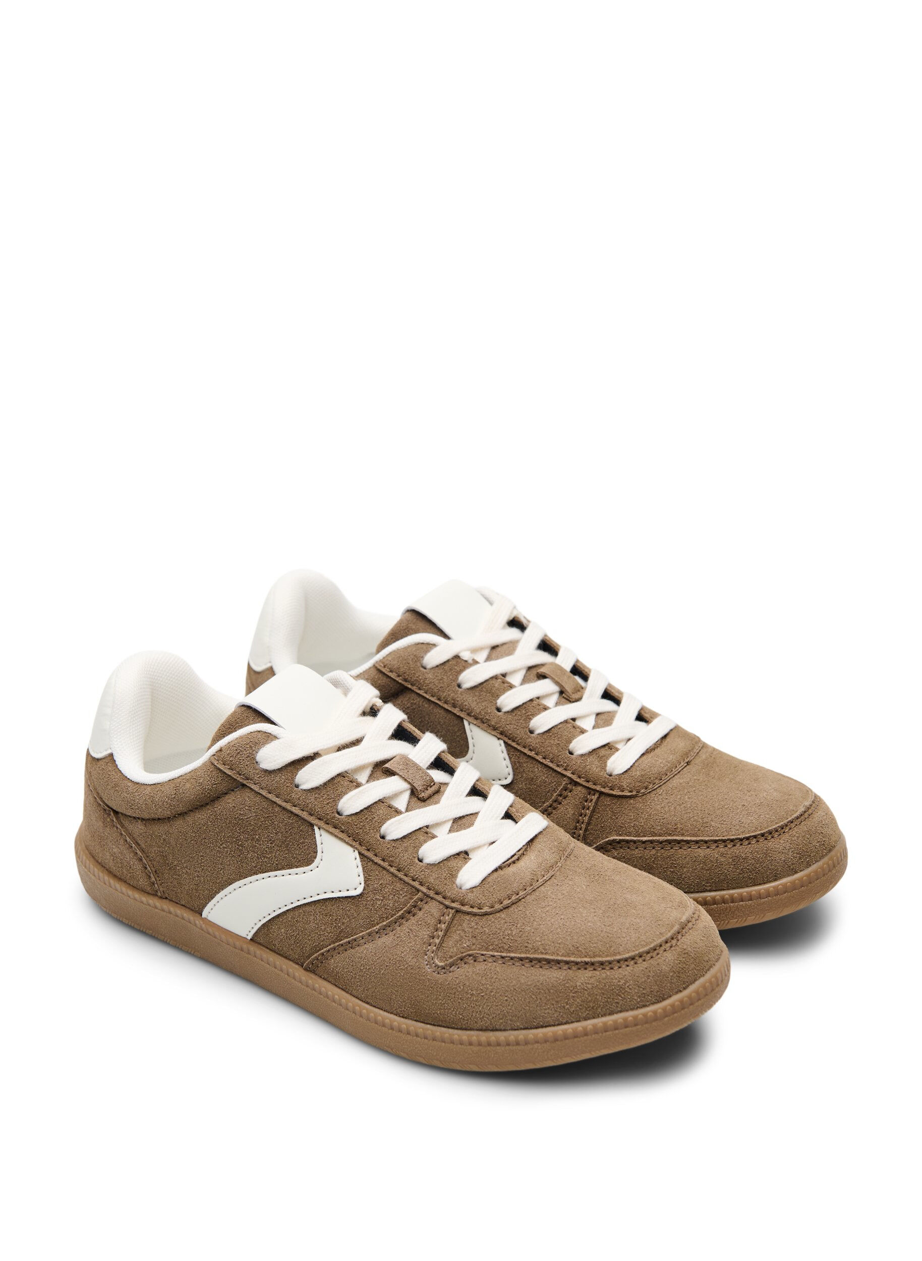 Zizzi Sneaker aus Wildlederimitat, Braun, Packshot image number 1