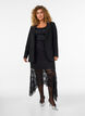 Midirock aus Spitze mit Pailletten, Schwarz, Model image number 1