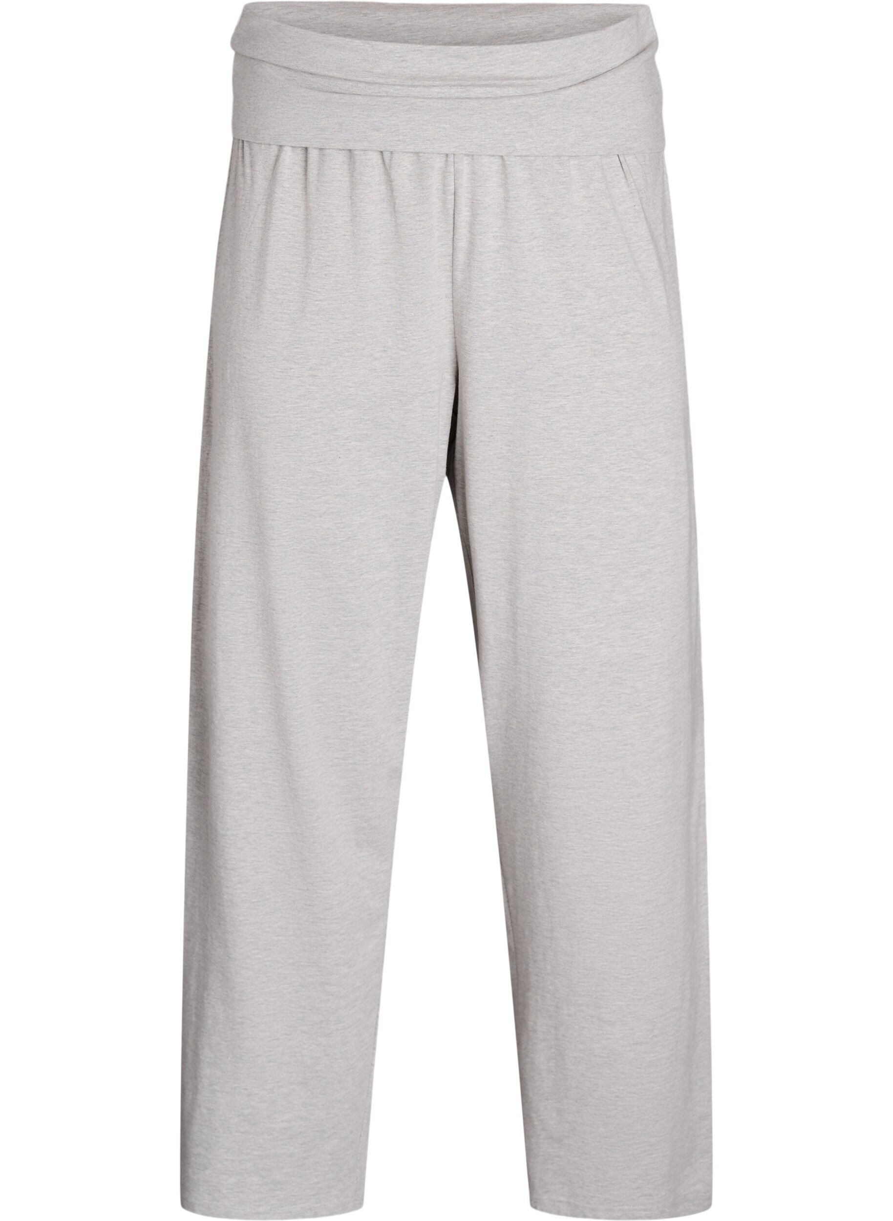 Locker geschnittene Loungehose mit breitem Bund