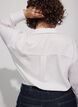 Lockere Bluse mit V-Ausschnitt, Wei&szlig;, Model image number 3