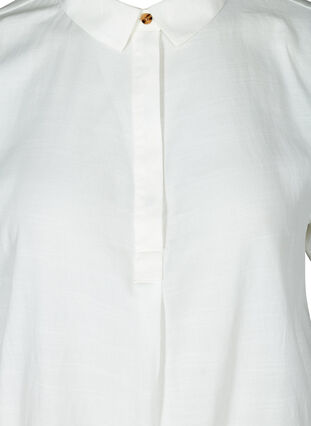 Bluse mit kurzen Ärmeln aus Viskosemischung, Snow White, Packshot image number 2