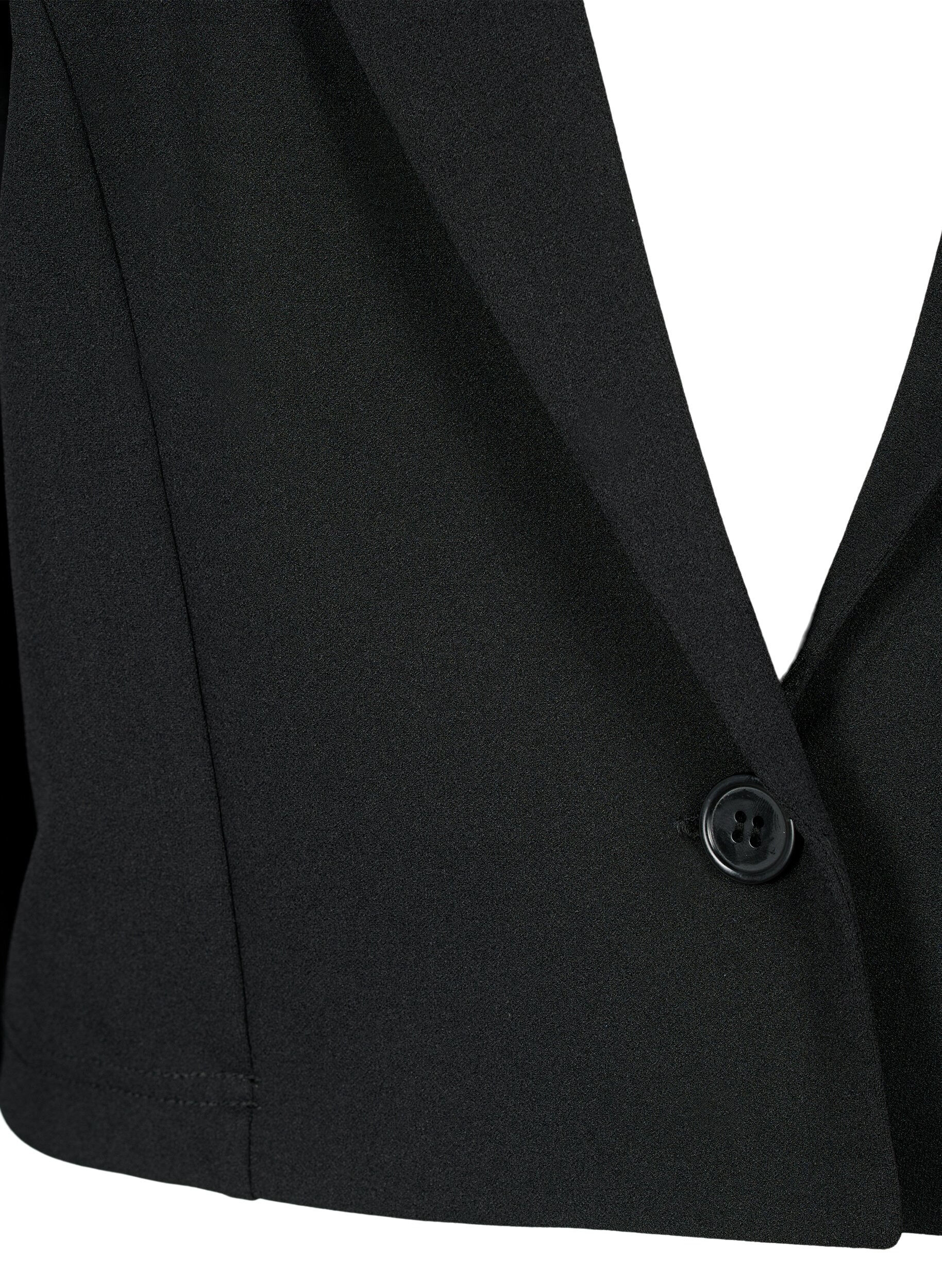 Zizzi Kurzer Blazer mit Knopf, Black, Packshot image number 2