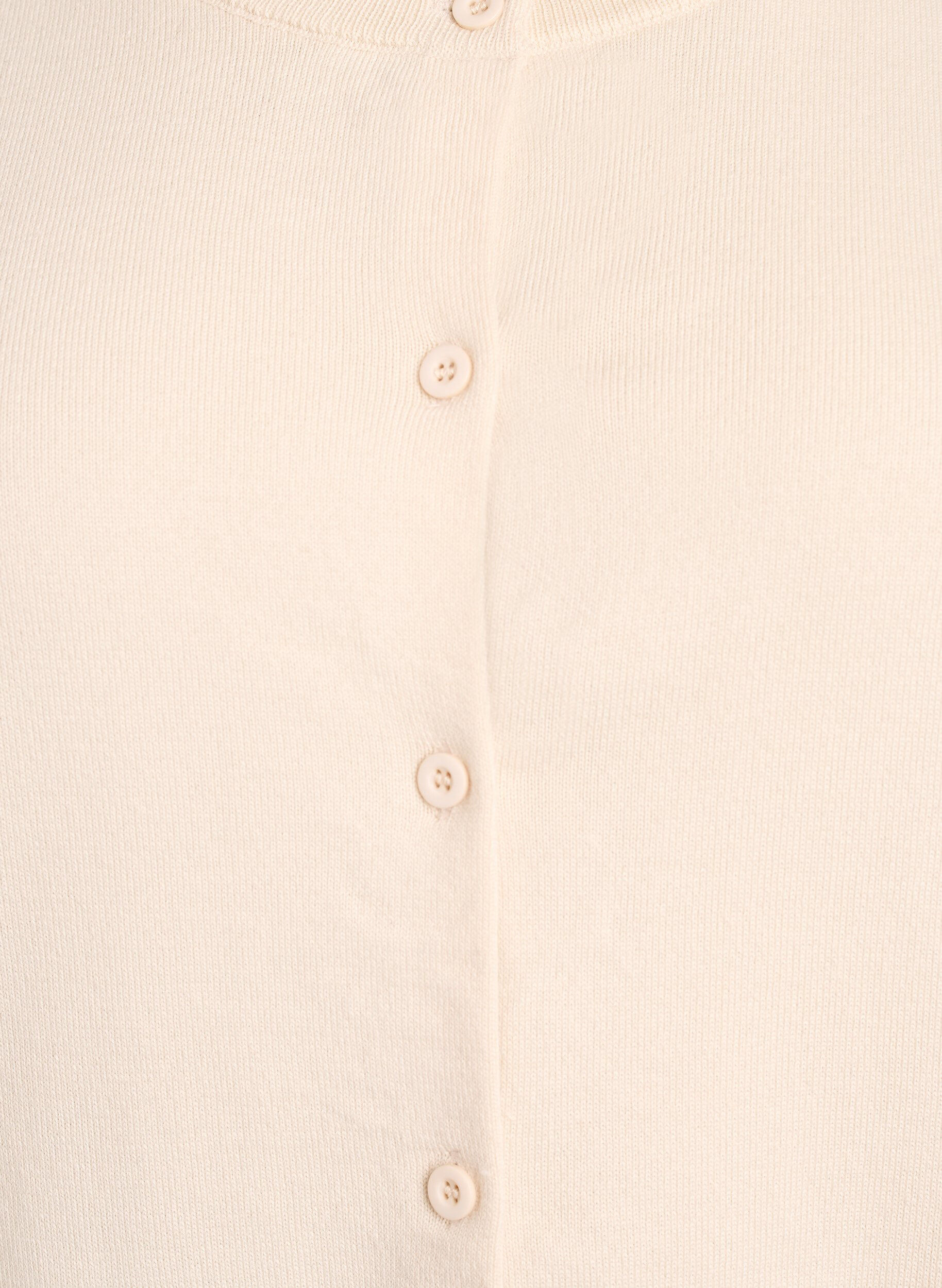 Zizzi FLASH - Feinstrick-Strickjacke mit Rundhalsausschnitt, Beige, Packshot image number 2